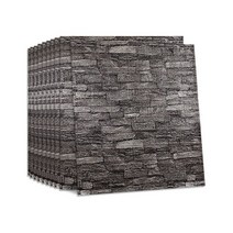 웨인스코팅벽지 거실 침실용 3D 벽돌 벽 종이 자체 접착 벽지 플라스틱 폼 DIY 스티커, 10PCs 77x70x2.5cm, 04 4