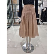 듀엘 자수 레이스 레이어드 핀턱 스커트(L241MSD001)