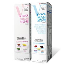 [안국약품] 브이팩 V-PACK 남성용+여성용 영양제 30포 1박스+1박스(각 1개월), 상세 설명 참조, 상세 설명 참조