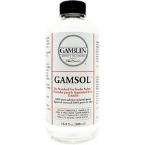 Gamblin Gamsol 오일 컬러 16.9 Fl Oz(1팩) 투명 16, 단일옵션