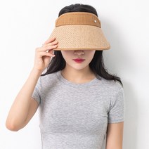 아르느 라탄 라피아 밀짚 썬캡 썬바이저