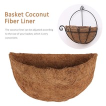 벽장식 조경 조화 플렌테리어 화분 Coco Coir Liner Basket Round Replacement Coconut Fiber Box Flower P, 01 40x19x19cm