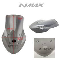 BPK 야마하 NMAX 스크린 21 22 23년 미들 스크린 윈드 쉴드 엔맥스 125 스크린 튜닝, 스모그, 1개