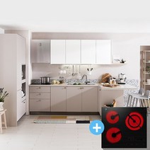 리바트키친 팔레트 4.4m(ㄷ자/카운터/전기쿡탑), 없음