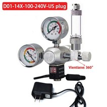 DIY 수족관 CO2 레귤레이터 마그네틱 솔레노이드 키트 확인 밸브 물고기 어항 악세서리 조절 시스템 반응기 발전기 세트 ZRDR, M22, Spin-X-AC100-240V-US_M22