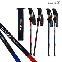 트렉스타 독도 4단스틱 프리미엄 아웃도어 초경량 4단 등산스틱 2개 1세트 + 스틱케이스 증정, 블루(1+1)