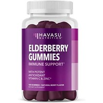 아연과 비타민 C가 함유된 havasu 영양 엘더베리 구미 강력한 항산화 지원 면역 방어를 위한 허브 보충제 성분이 맛있는 앰프로 제공됩니다. 비건 프렌들리 옵션(성인 60개), 120카운트(1팩)