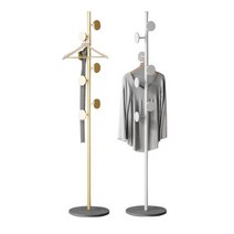 [한샘] 금속 스탠드 옷걸이 옷방 행거 튼튼한 옷행거 원판, 사이즈:금속 스탠드 옷걸이 / 색상:골드(그레이)