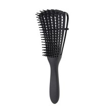 저스트업 헤어 브러시 Detangling Brush 두피 마사지 빗 for Curly Hair Detangler Hairbrush Women Men Salon, Black