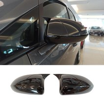 사이드미러 자동차사각지대미러 호환 VALLHAUX OPEL CORSA E 2014 - 배트맨 박쥐 거울 커버 피아노 블랙, 01 Black