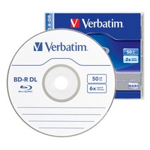 버바팀 블루레이 BD R 더블레이어 6배속 50GB 경질쥬얼 1P 5매