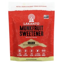 Lakanto 에리스리틀이 함유된 나한과 감미료 골든 235g(8.29oz) 3팩, 8.29 온스