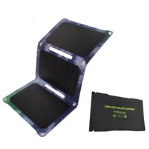태양열판 판넬 집열판 캠핑용 접이식 휴대 야외 차박, 22W 일체형 적층 4 출력 5000mAh