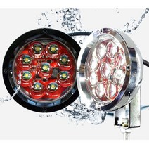 낚시 캠핑 오프로드 LED 써치라이트 12V 24V 미니버스 용달트럭 요트 해루질 야간공사 차량 25인승 바이크 덤프차 렉카차 적재함 지게차 차, 색상선택 45W 크롬커버 블루LED