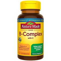Nature Made 슈퍼 B 복합체 비타민 60정 60일 분 C 엽산 함유, 60 Count (Pack of 1)