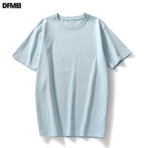 DFMEI 통기성 루즈핏 라운드 숏 커플 반팔티셔츠