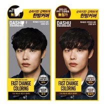 [∂LL7] DASHU 컬러 패스트 체인지 새치전용 염색제 120ml 남성염모제 흰머리 착한 머리약 염모제 새치약 염색약 남성제 순한 셀프_h§eEA, §ff_흑색