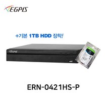 이지피스 ERN-0421HS-P(1TB) 4채널 이지뷰IP 네트워크 POE 최대4K NVR 녹화기, 하드디스크 기본 1TB  를 4TB 로 변경, 1개