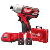 밀워키 M12 BID-202C 충전임팩드라이버 12V 2.0AH 2팩 M12 BID-0C세트 케이스포함