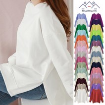 스미스미스 여성 프리미엄 여자 봄 가을 옆트임 쭈리면 절개 오버핏 무지 맨투맨 SMSWT01