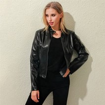 여성 봄 양 가죽 라이더 레더 자켓 캐주얼 슬림 소프트 모토 바이커 인조 여성용 기본
