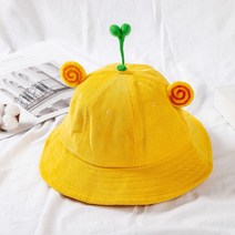 일본 귀여운 토끼 귀 개구리 가족모자 벙거지모자, 58cm, 코듀로이 콩나물 옐로우