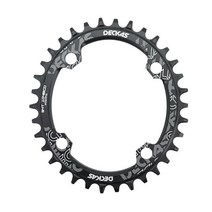 자전거 크랭크 볼트 암 Deckas-타원형 체인링 104BCD 시마노 MTB 자전거용 링 32t 34 36 38T 초경량 톱, 01 black_08 46T
