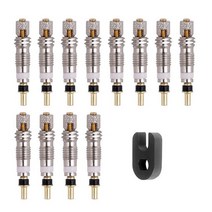 12PCS Presta 밸브 황동 코어 도구 MTB 도로 자전거 튜브 수리 타이어 서비스 부품 자전거 타이어 공기 밸브, 하나, 은