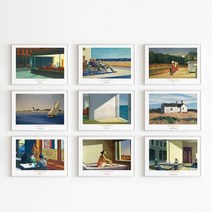 바인 애드워드호퍼 명화 알루미늄액자 A4 20종 무광화이트:08