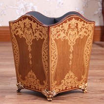 유럽풍 고급 레트로 사각 인테리어 휴지통, 개, I