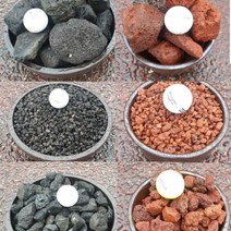 유림화훼자재상사 화산석 자연화산석화분마감재 가벼운돌 화산원석괴석유림화분 화산사(레드) 4호(20~30mm) 5kg