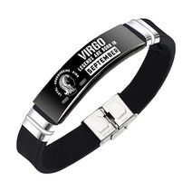 12간지 띠별 실리콘 뱅글 손목 밴드 판화 가능한 스테인레스 팔찌