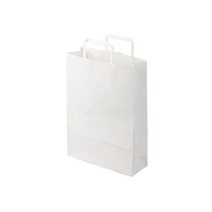 아림 무지 크라프트 화이트 와이드 종이쇼핑백 손잡이 종이백 100매