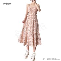 끈나시 원피스 여자 여름 플라워 패션롱스커트 뉴타임즈 C11 D532X603