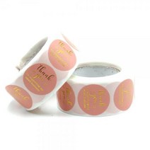 답례품 스티커 답례품 스티커 선물 금장 원형 땡큐, 단품, 단품