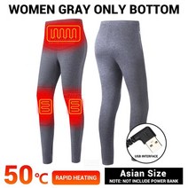 Underwear Heated Winter Women39s Thermal Jacket USB Electric Heating Men Vest Ski Suit Clothing Flee, [08] Only Pants GY Women