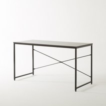 베이직 입식 철제 테이블 1400 학생 컴퓨터 책상, 블랙