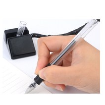 부착펜 사무용볼펜 1P 검정 부착볼펜