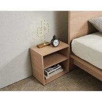 심플 모던 모서리 라운딩 2단 선반 낮은 협탁 수납장 실내 주방, 메이플