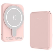 NIFFPD 1000000mAh 자기 무선 전원 은행 미니 휴대용 외부 배터리 충전기, For Other Phone, Pink