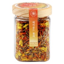 [설날 특가] 제주 무농약 수제 메리골드 꽃차 마리골드 꽃잎 용기형 15g, 1개