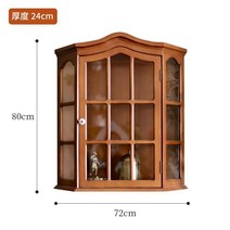 레드 브라운 중국 벽 캐비닛 빈티지 벽걸이 홈 월 장식 서재 거실 식당 선반 옷장, B 카 브라운