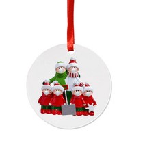 페이스 마스크 크리스마스 트리 데코레이트와 함께 생존자 가족 장식품을위한 개인화, 6