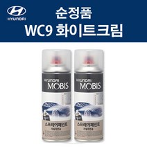 현대 순정품 WC9 화이트크림 스프레이 381 자동차 차량용 도색 카페인트, WC9 화이트크림 스프레이(모비스), 1개