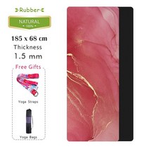 필라테스기구 스파인코렉터 요가기구 필라테그홈트185x68CM 1.5MM 천연 고무 요가 매트 프린트 여성용 고품, 05 185X68CM Thick 1.5mm