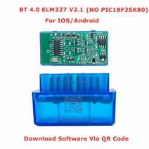 차량 진단기 더블 pcb 슈퍼 미니 elm327 블루투스 호환 v1.5 pic18f25k80 android ios wifi elm 327 v2.1 obd obd2 car 스캐너, bt 4.0 elm327 v2.1