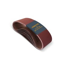 POWERTEC 110890 3 x 18인치 샌딩 벨트 | 400 그릿 알루미늄 산화물 샌딩 벨트 | 휴대용 벨트 샌더용 프리미엄 샌드페이퍼 – 10팩