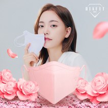 [내추럴키스] 핏예쁜 다이아핏 KF94 컬러 마스크 대 중 소형 25입 / 새부리형마스크 / 성인남녀 청소년 아동, 중형 / 청소년~성인여성, [개별포장] 화이트 25입