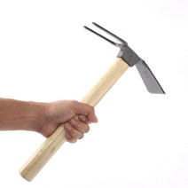 (GTS44222)원예작업 원목손잡이 곡괭이+두발괭이 약초캐기