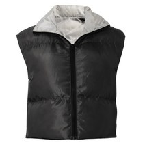여성의 양면 가역 조끼 코트 겨울 패딩 퀼트 슬리브 레벨 리버 재킷 zip up 자른 양복 조끼 아웃복